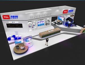 China booth design construction for TCL