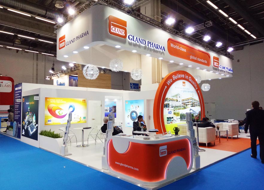 CPHI China Exhibition Stand Construction For Gland Pharma